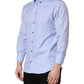 Light Blue Cotton Dress Formal Men Shirt