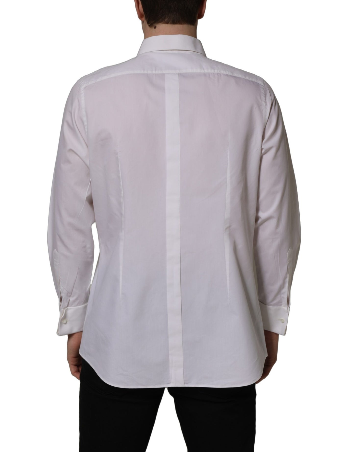 White Bib Cotton Poplin Dress Formal Shirt