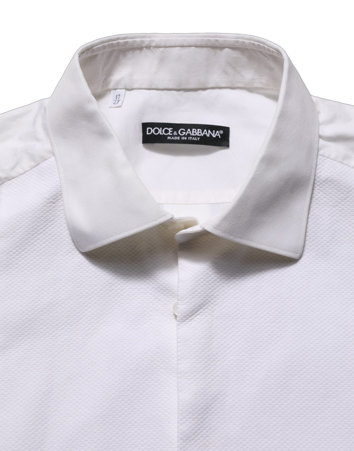 White Bib Cotton Poplin Dress Formal Shirt