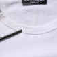 White Logo Heart Cotton Men Crew Neck T-shirt