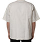 White Logo Print Cotton Crew Neck Men T-shirt