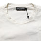White Logo Print Cotton Crew Neck Men T-shirt