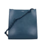 Blue Leather Shoulder Bag