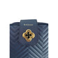 Blue PU Women Crossbody Bag