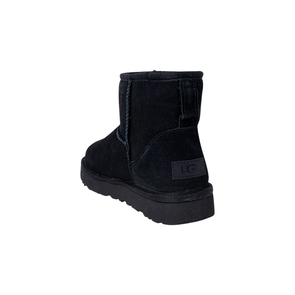Black Suede Leather Ankle Boots