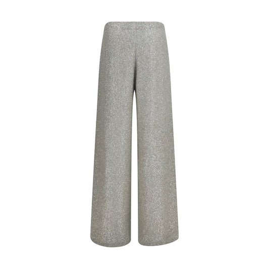 Silver Polyamide Casual Pants