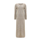 Brown Acetate Casual Dress