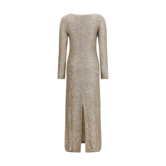 Brown Acetate Casual Dress
