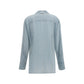 Blue Silk Dress Shirt