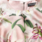 Light Pink LilyPrint Sleeveless Sheath Dress