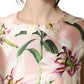 Light Pink LilyPrint Sleeveless Sheath Dress
