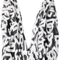 Black White Logo Sleeveless Floor Length Maxi Dress