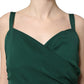 Green Ruched Sweetheart Bodycon Midi Dress