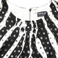 Black White Zebra Crystal Embellished Dress