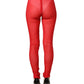 Red Nylon Stretch Slim Legging Trouser Pants