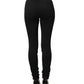 Black Nylon Stretch Skinny High Waist Pants