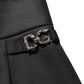Black Wool High Waisted Logo Trouser Pants