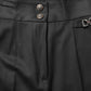 Black Wool High Waisted Logo Trouser Pants