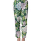Multicolor Floral Print Tapered Trouser Pants