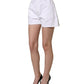 White Cotton HighWaist Denim Hotpants Shorts