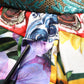 Multicolor Patchwork Cotton A-line Midi Skirt