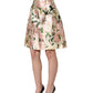 Pink Lilium High Waist Knee Length Skirt