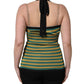 Multicolor Stripes Wool Knit Halter Tank Top