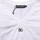 White Logo Embroidered Tie Waist Cropped Top