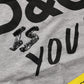 Gray Cotton Logo Printed Crew Neck T-shirt