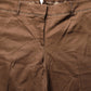Brown High Waist Flared Trouser Pants