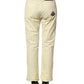 Yellow Cotton Straight Casual Denim Trouser Jeans