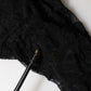 Black Floral Lace Turtle Neck Long Sleeve Top