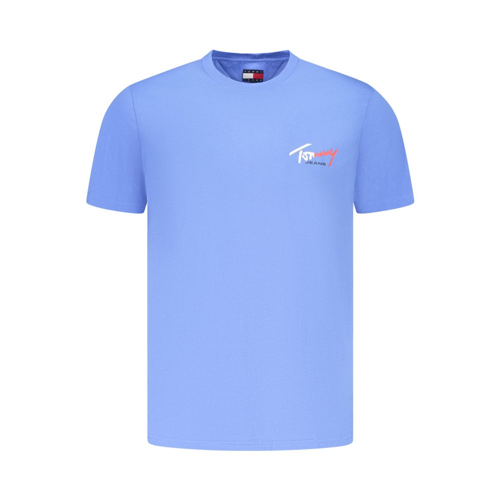 Azzurro Cotton Uomo T-Shirt