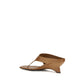 Brown Calf Leather Bos Taurus Platform Sandals