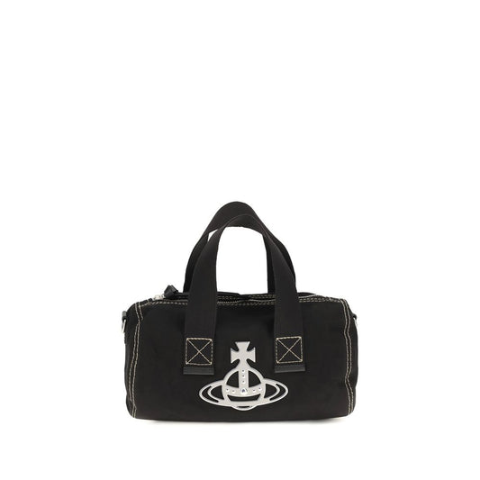 Black Cotton Shoulder Bag