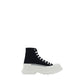 Black Fabric Platform Sneakers