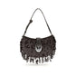Brown Polyester Shoulder Bag