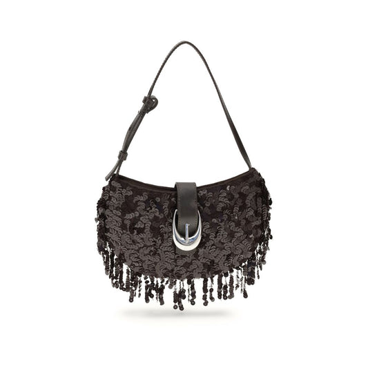 Brown Polyester Shoulder Bag