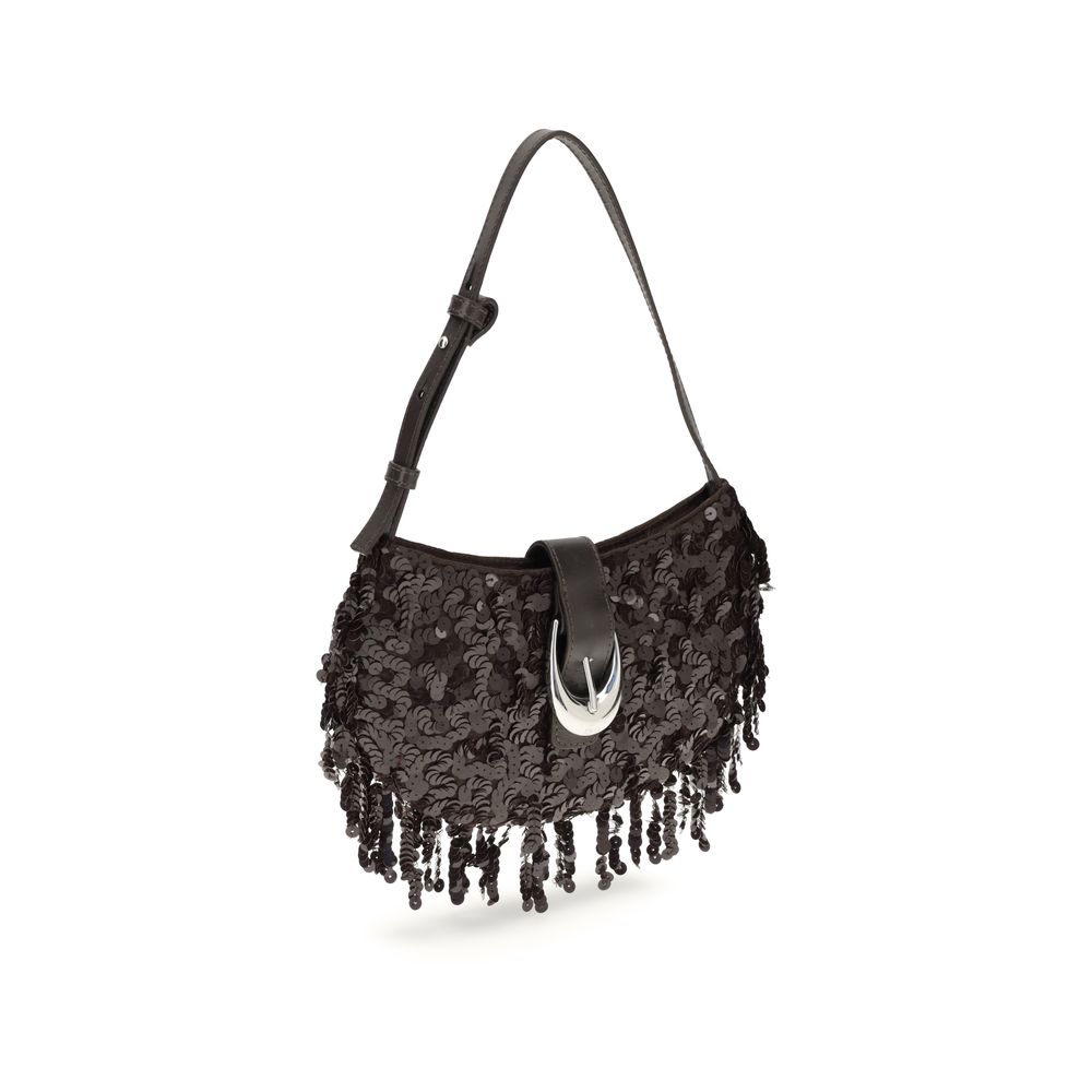 Brown Polyester Shoulder Bag