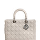 Lady Dior Large Grey Cannage Lambskin Bag