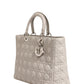 Lady Dior Large Grey Cannage Lambskin Bag