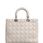 Lady Dior Large Grey Cannage Lambskin Bag