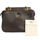 Brown Quilted Lambskin Leather Dotcom Click Small Shoulder Bag
