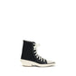 Black Fabric Chunky Sneakers