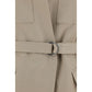 Beige Cotton Sleveless Jacket