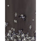 Gray Silk Midi Skirt