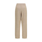 Beige Cashmere Casual Pants