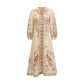 Beige Linen Casual Dress