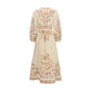 Beige Linen Casual Dress