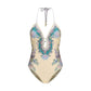 Beige Polyamide One-Piece Swimsuit